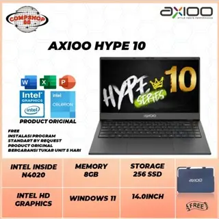 Laptop AXIOO HYPE 10 | HYPE 1 INTEL N4020 RAM 8GB 256SSD WINDOWS 14''INC 0
