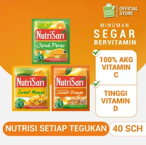 NutriSari 40 Sachet (TIDAK BISA MIX RASA) - Minuman Sari Buah Asli dengan 100% AKG Vitamin C