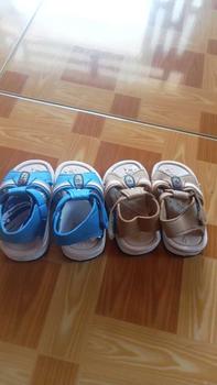 Product Review of COMBO 2 ĐÔI SANDAL KÈN ADDA TẬP ĐI CHO BÉ XỐP SIÊU NHẸ QUAI DÁN MẶT TẨY CÓ 3 MÀU NÂU XANH ĐỎ from L** t** 0** 0