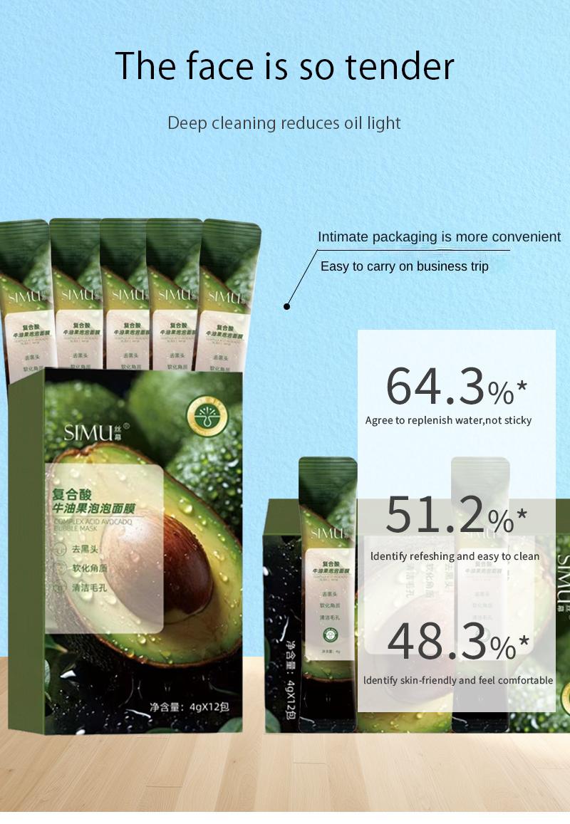 Product Introduction of Masker Wajah Berbusa, Melembabkan, Menghidrasi, Mengecilkan Pori-pori, Membersihkan Bintik Hitam Dalam Berbusa Sendiri 4