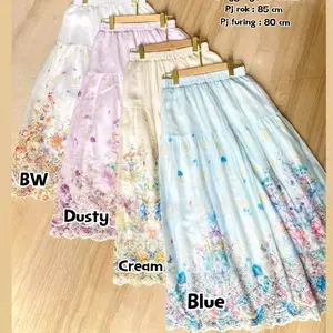 ROK MIDI TILE BORDIR PREMIUM BKK TERBARU MOTIF