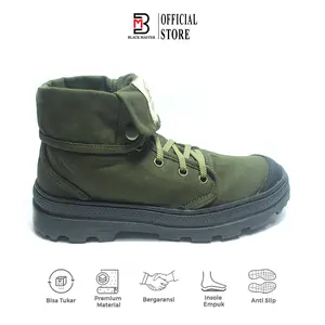 Sepatu Pria Boots Hiking Black Master Aimar Army