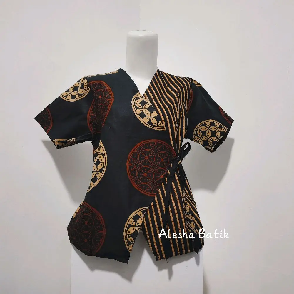 Blus Amanda Sogan/blus wanita/blus kantor/blus kerja/blus batik/sogan/katun/modern Atasan Cewek Motif