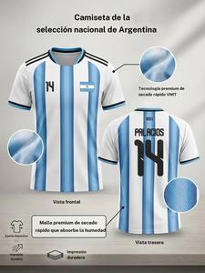 Camiseta de la selección nacional de Argentina 2026, camiseta de fútbol con tecnología que absorbe la humedad, equipo de soporte con tejido técnico avanzado, camiseta de entrenamiento ligera y transpirable
