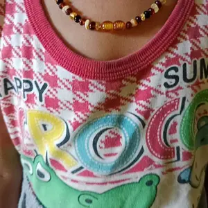 Amber Buddy | XR53M Kalung Amber Anak Multicolour Brown Glossy - 38cm Junior.