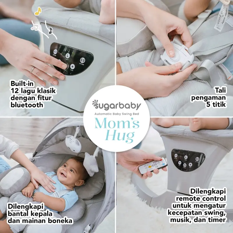 SUGARBABY MOM'S HUG BOUNCHER BABY / HUG ME AUTOMATIC SWING BED K SERIES / AYUNAN BAYI 1