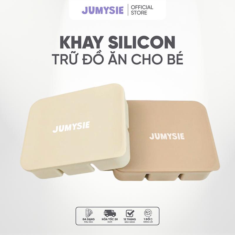 Khay Trữ Đông Đồ Ăn Dặm Jumysie 6 Ngăn - Silicone Cao Cấp, An Toàn, Tiện Lợi, Giúp Bé Ăn Ngon Miệng