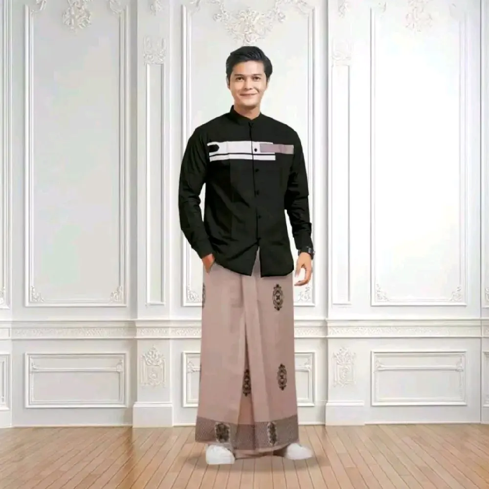 Set SARKO Sarung & Koko Pria Dewasa Lengan Panjang