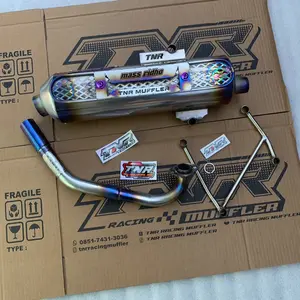 Knalpot Kondoman Luster V2 Blue Series Khusus BEAT Mio Scoppy Free begel besi TNR RACING MUFFLER