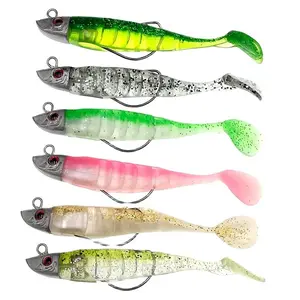 Jigging Soft Bait 10cm15g 13cm 26g Head Jig Fish T Tail Saltwater Fishing Baits Sea Fishing Silicone Lures Minnow Pike Swimbait - 1pcs color 5 13cm 26g