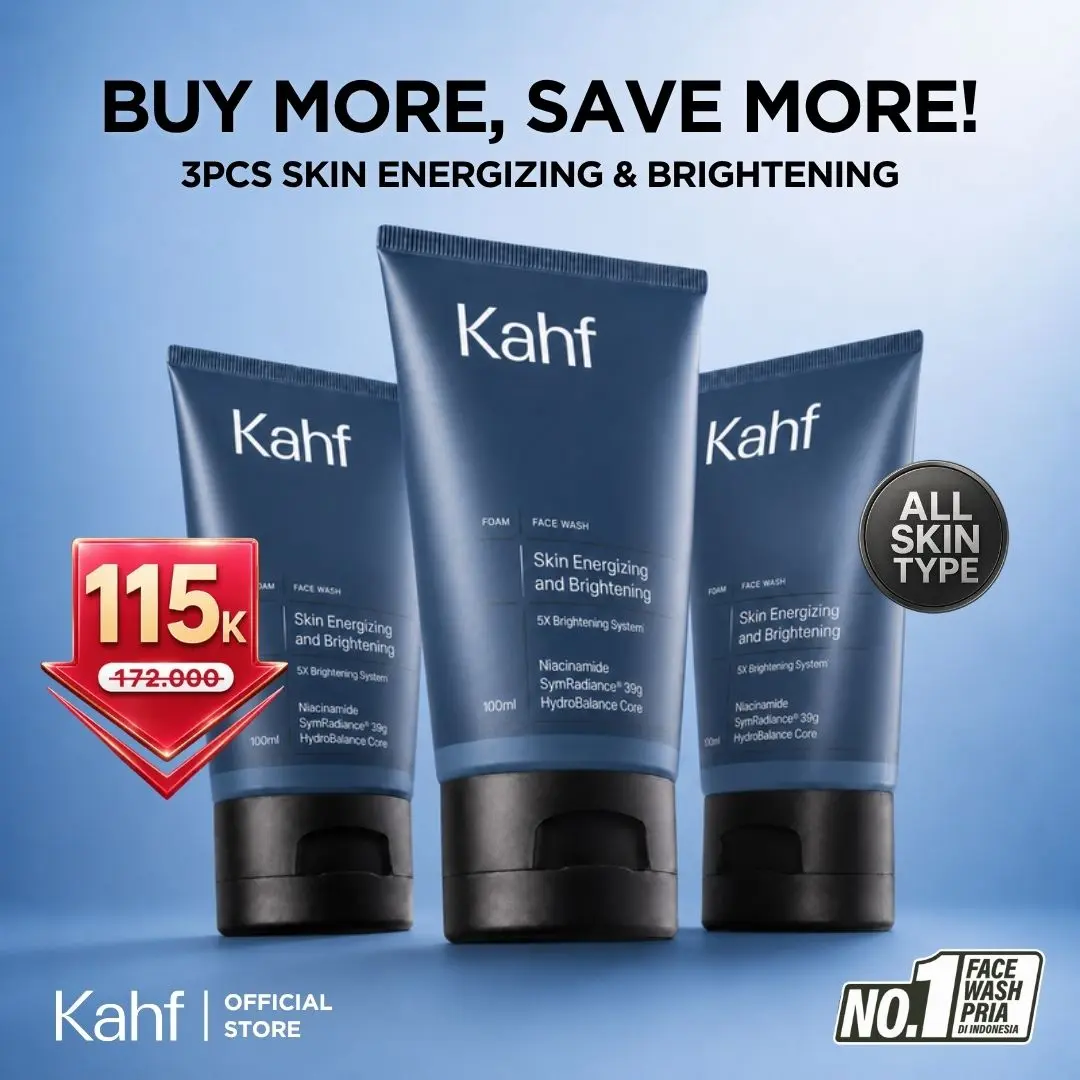 Kahf Skin Energizing & Brightening Face Wash 100 ml Triple Pack [ ISI 3 PCS ]