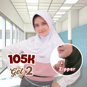Tiebymin - Adeeva Bergo Zipper Jersey hijab instan