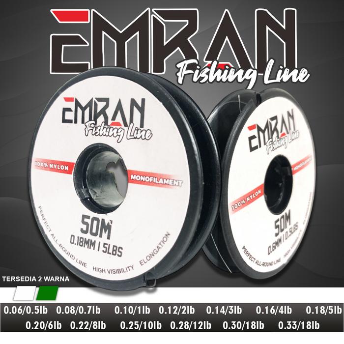 Gambar Senar Pancing Emran Fishing Line Monofilament Connecting 50m Murah Perfect All-Round Line - 0.06 dari EMRAN FISHING Kab. Sukoharjo Tokopedia