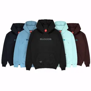 Bloods Series Sweater Hoodie Sqware Series Zipper Bordir Katun