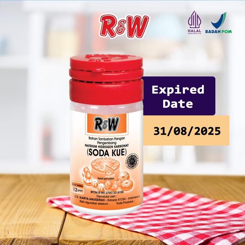 Soda Kue Baking Soda Pengembang Kue Rajawali R&W RW 12 gr 1