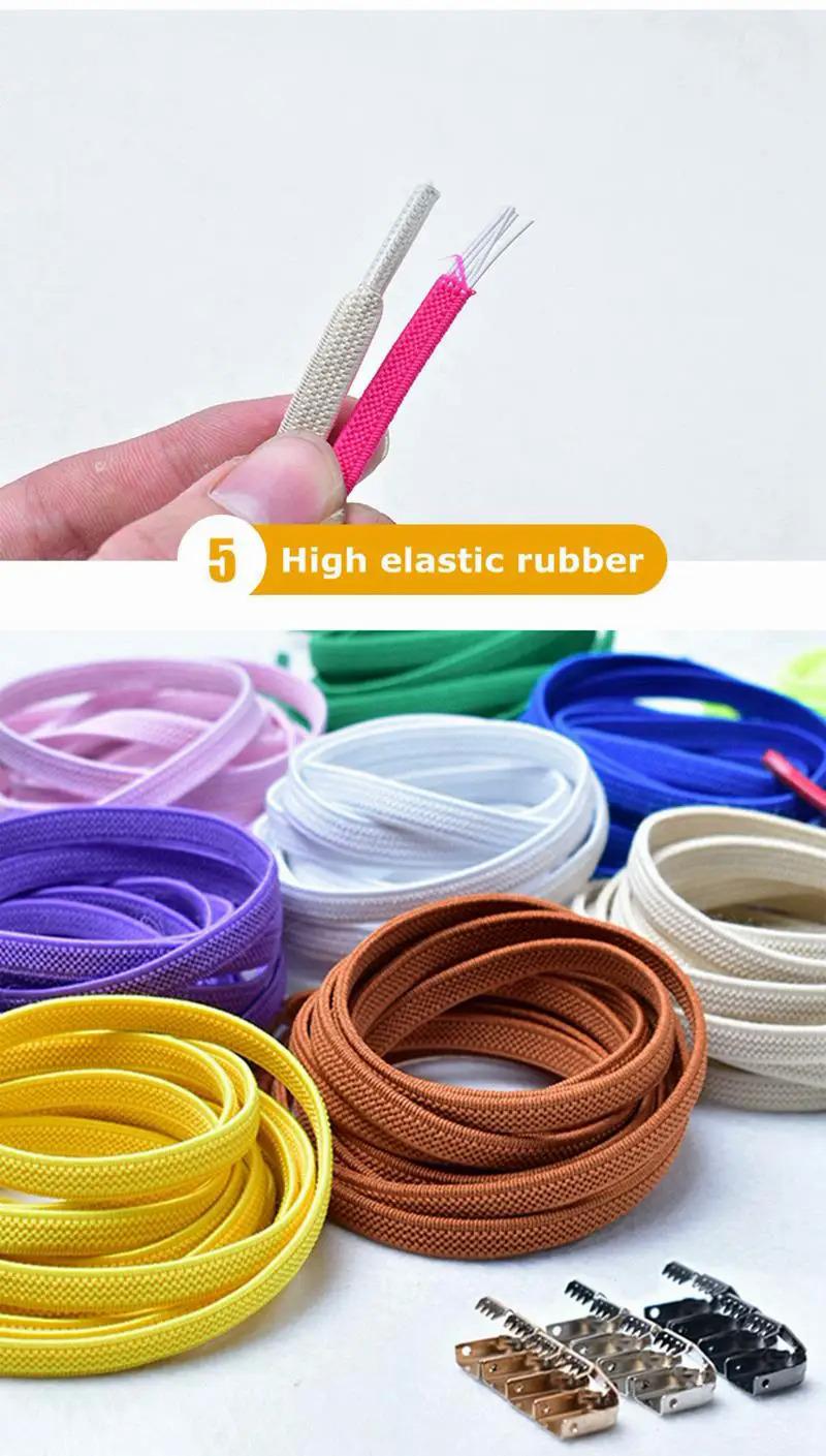 Product Introduction of No Tie Flat Hiking Running Shoe Lace Elastic Shoelaces Outdoor Leisure Sneakers Quick Sety Flat Shoelace Kids Adult Lazy Laces 3