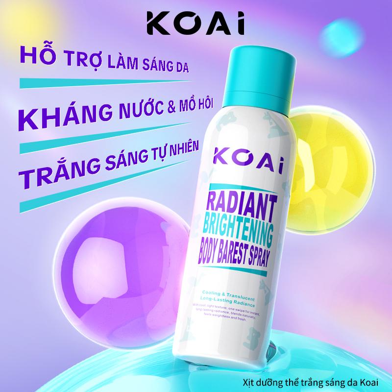 [Bao bì mới mua lợi hơn]Xịt dưỡng thể trắng sáng da Koai 200ml – Niacinamide giúp dưỡng trắng, nâng tông tự nhiên; chống nước và mồ hôi hiệu quả