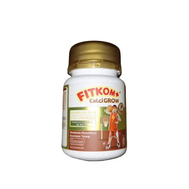 Fitkom Tablet Calcigrow Tablet Hisap Rasa Coklat / Vitamin Tinggi ...