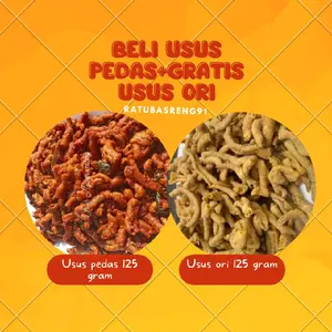 BELI 1 USUS AYAM PEDAS GRATIS + 1 USUS AYAM ORI 125 GRAM Cemilan Snack