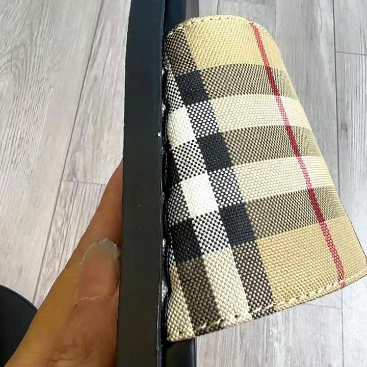 [Dép Khâu Quai]Dép quai ngang phối sọc kẻ đế cao su non khâu quai với đế slipper dép dạo phố