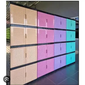 Lemari plastik Diamond 4susun warna random