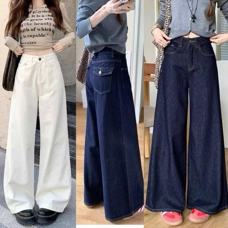 Quần jean suông ống loe bigsize vài mềm dáng dài dành cho nữ chubby từ 50kg đến 92kg q531 q512 q548 suông jean