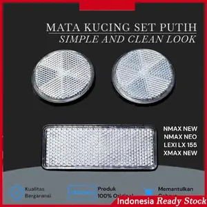 Reflektor mata kucing putih model Thailand 1set untuk all new nmax / nmax new Xmax new Xmax connected Nmax Turbo