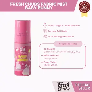 [ORIGINAL] BABY BUNNY Fresh Chubs Fabric Mist 100ml - Parfum Baju & Kain Daily