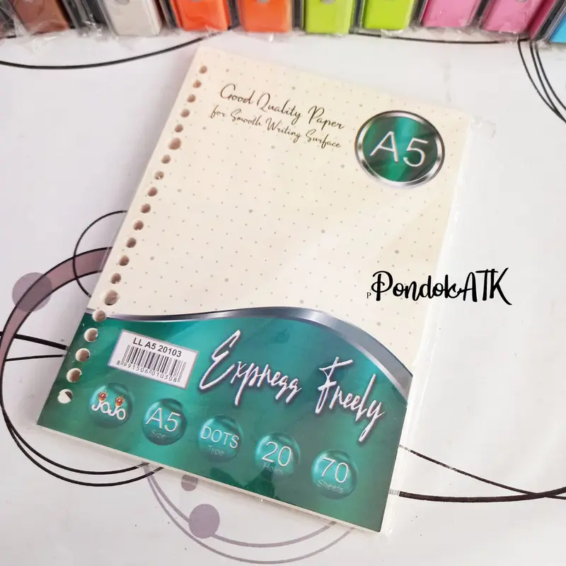 Isi Binder A5 70 Lembar Dots Grid 4