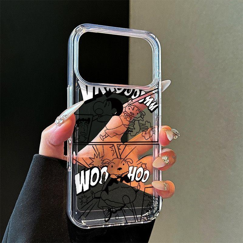 Ốp điện thoại Line Crayon Shin-chan phù hợp với các dòng iPhone 17/16/15, ốp bảo vệ iPhone 14/13/12/11 Pro Max, ốp hoạt hình dễ thương chống sốc XS Max, ốp iPhone 17 Pro Max mới.