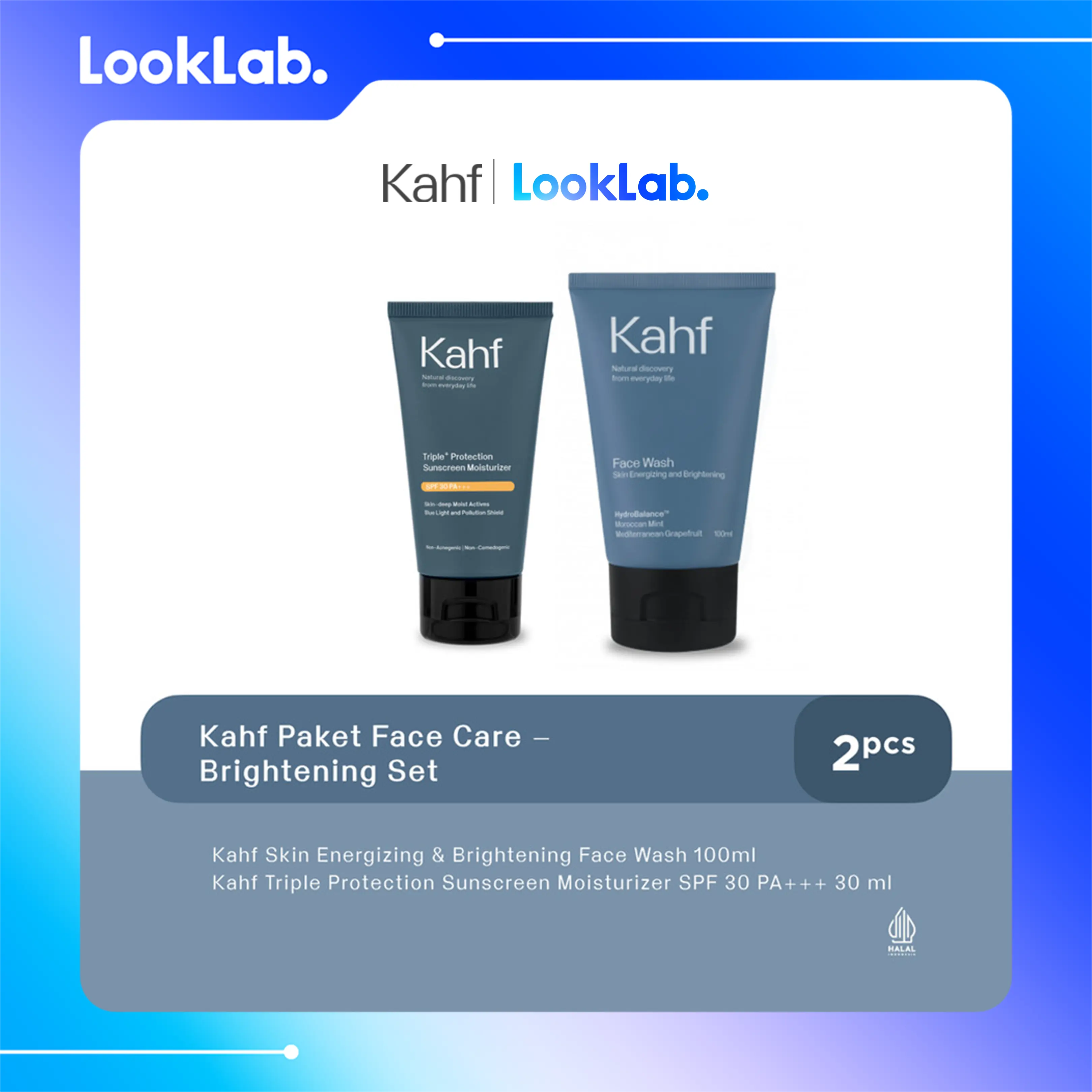 Kahf Paket Face Care Isi 2pcs - Face Wash & Sunscreen