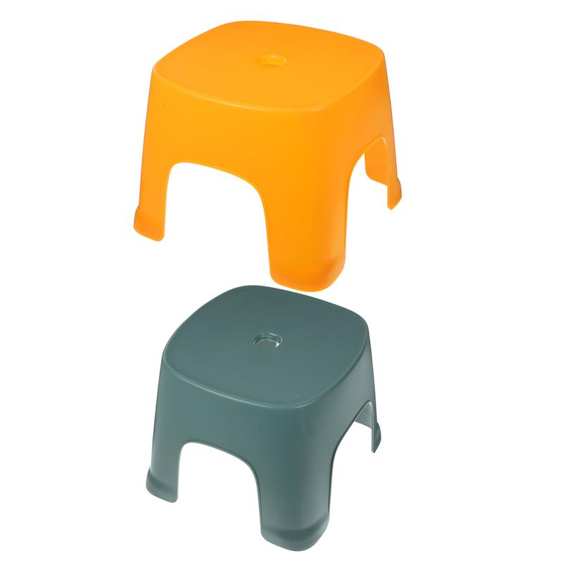 Product Introduction of 2Pcs Household Foot Stool Toilet Stepping Foot Stool Plastic Bathroom Foot Stool Shower Lightweight Shower Lightweight 5