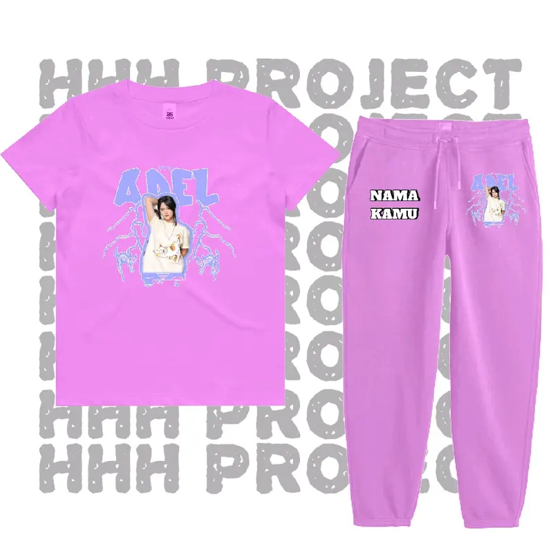Baju Kaos Setelan Anak Adel jkt48 Best seller high quality Bisa COD FREE NAMA- Fashion retro xl 4
