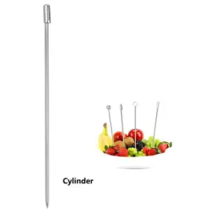 Tusukan Buah Cocktail Pick Garnish Decoration Stainless Steel 304 Sphere