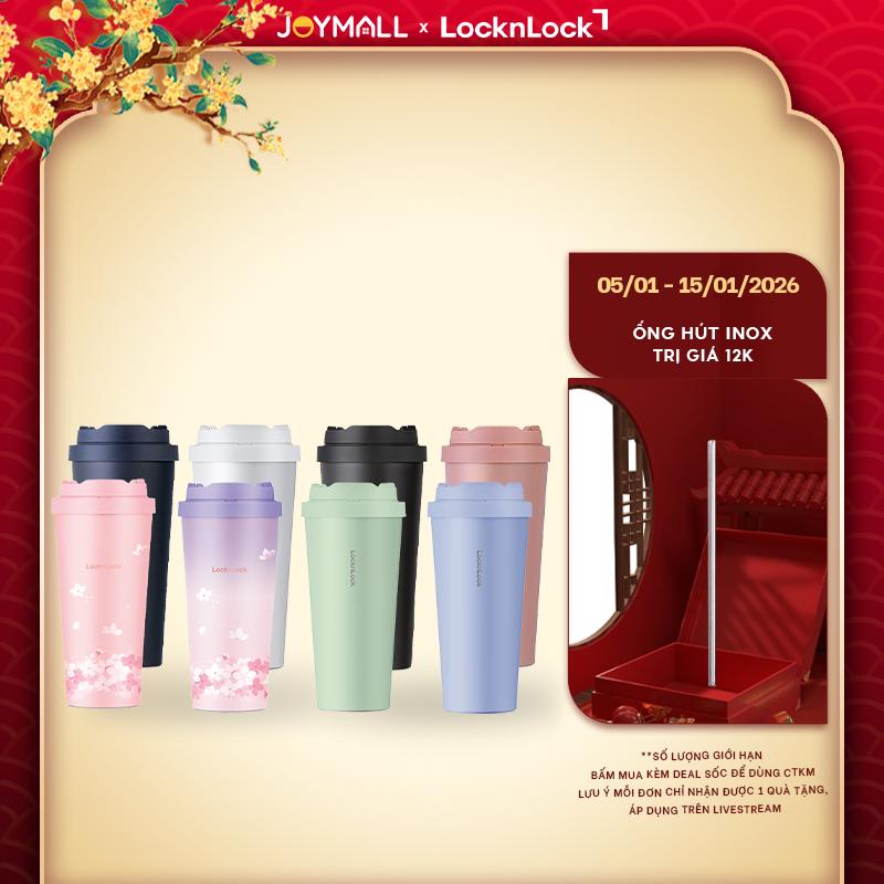  Ly Giữ Nhiệt LocknLock LHC3249 550ml LHC3271 400ml Miệng Ly Rộng Chất Liệu Thép Không Gỉ 316L - Độc Quyền JoyMall  tặng ống hút thẳng từ 01 01 - 15 01 2026 chỉ có trên livestream  