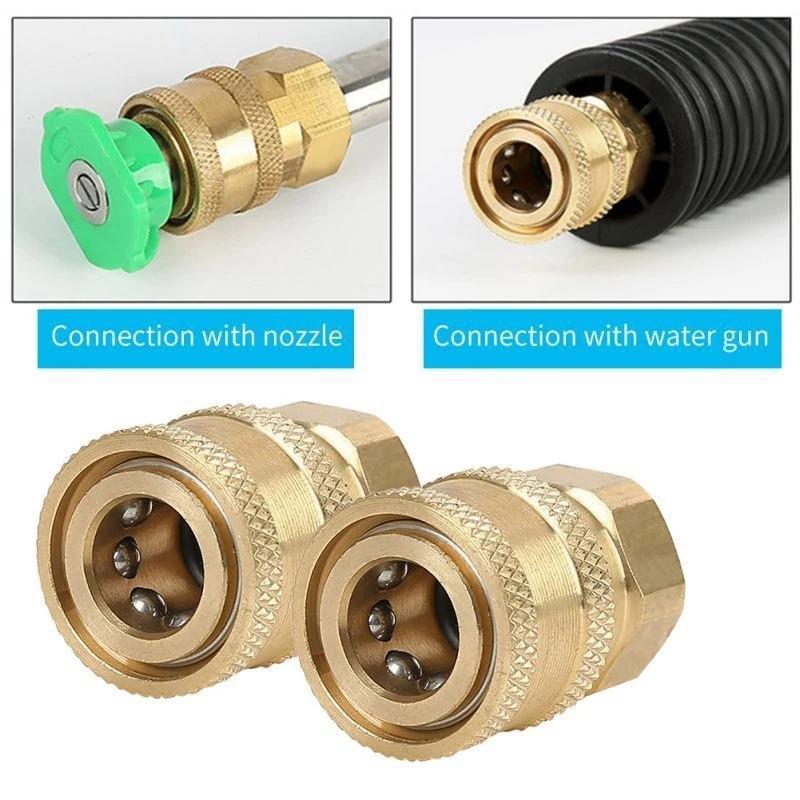 Coupler nepel angin adaptor M22 1.5 Male Female Male Sepasang selang tekanan tinggi quick release Coupler nepel angin adaptor M22 1.5 Male Female Male Sepasang selang tekanan tinggi quick release