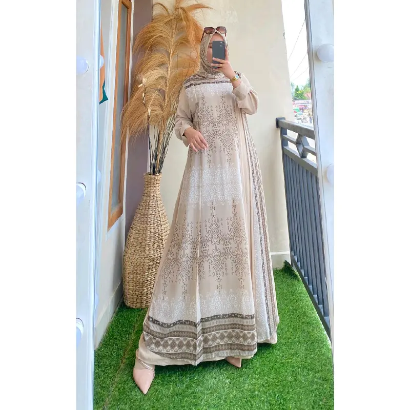 Gamis Set Hijab Saviera Motif 3