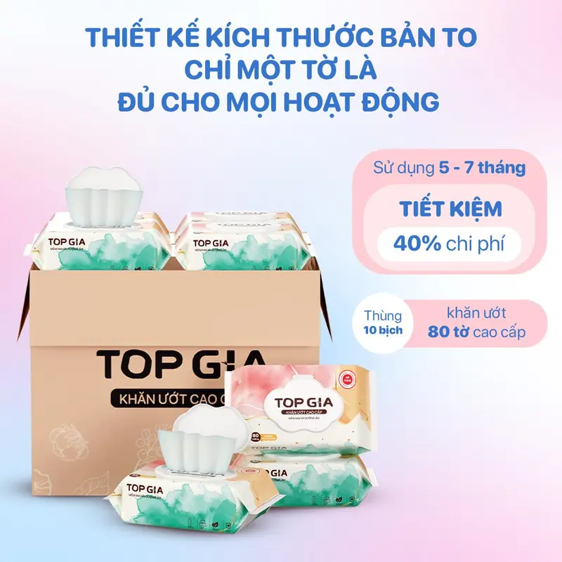 [DEAL Mua 10 TẶNG 10] Thùng 10 bịch khăn ướt cao cấp kích thước 14x18cm không cồn không hương liệu Tặng 10 gói khăn ướt mini MỚI mềm mịn tiện lợi Giấy Ăn Khăn Giấy (KU) 4