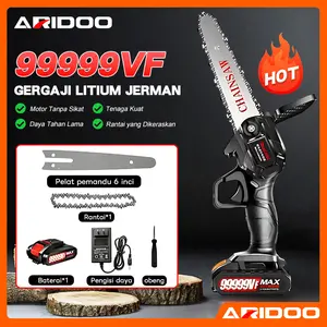 Chainsaw mini 6 Inch Chainsaw Chain Saw Cordless 2 baterai 8Inch Chainsaw Cordless Chainsaw Gergaji Rantai Elektrik Mini Portable Genggam Lithium Model