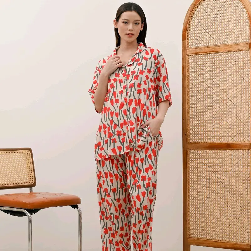 RUMI SET / Piyama Wanita Lengan Pendek (Katalog 2) Busui 1