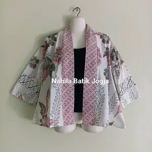 OUTER CROP LENGAN / Cardigan batik motif kekinian.   Kardigan  Katun se