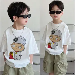 Kaos anak pria|2-10 Tahun|Cetakan yang lucu|korea style premium baju atasan|Anak pria 10 tahun import top|Cetakan kartun superman yang lucu|Kaos anak|Putih cocobaby t shirt cotton