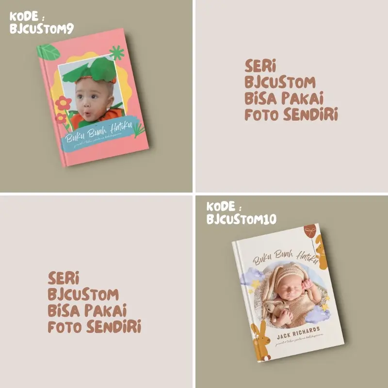 BUKU PERKEMBANGAN BAYI CUSTOM | Baby Journal custom cover | ALBUM FOTO BAYI | KADO LAHIRAN | ALBUM FOTO KELUARGA 8