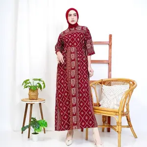 Ethnic Dress Gamis Wanita Muslim Terbaru Kain Nyaman