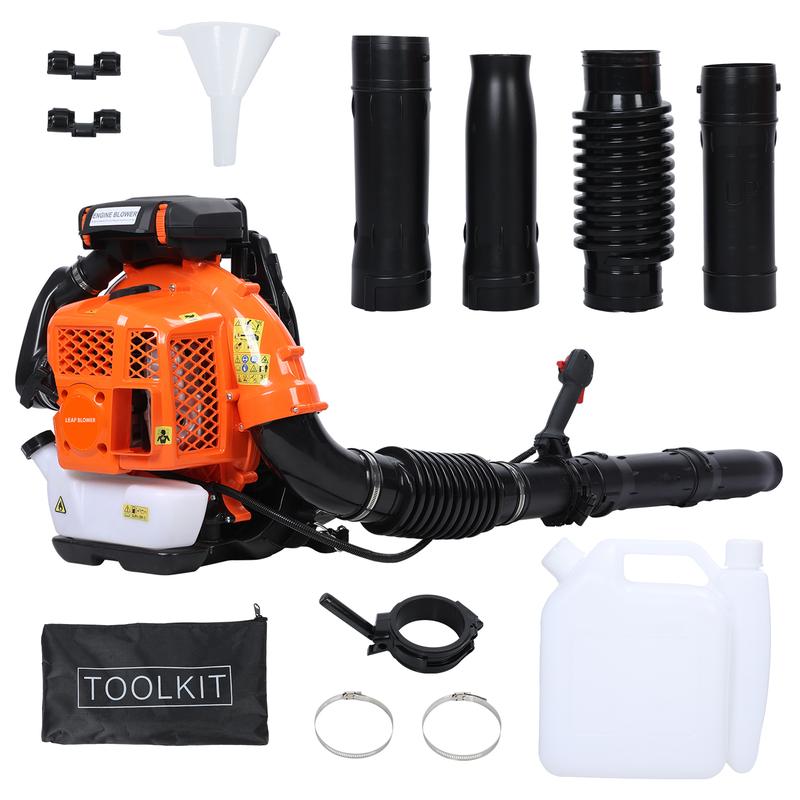 EB850EZ Gas Backpack Leaf Blower - 80cc, 900 CFM, 3.5KW High-Powered Engine, 92.2m/s Wind Speed, for Lawn & Yard Cleanup 0