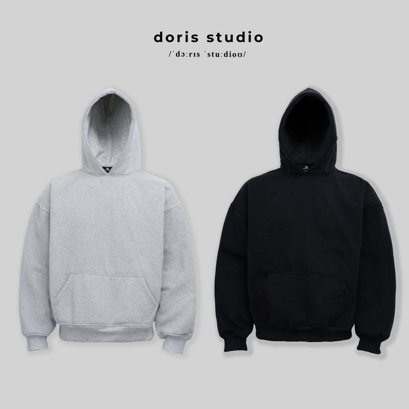   Deal mở bán  Doris   Hoodie trơn Doris basic vải CVC 420gsm nỉ bông dày đứng form   form Boxy 