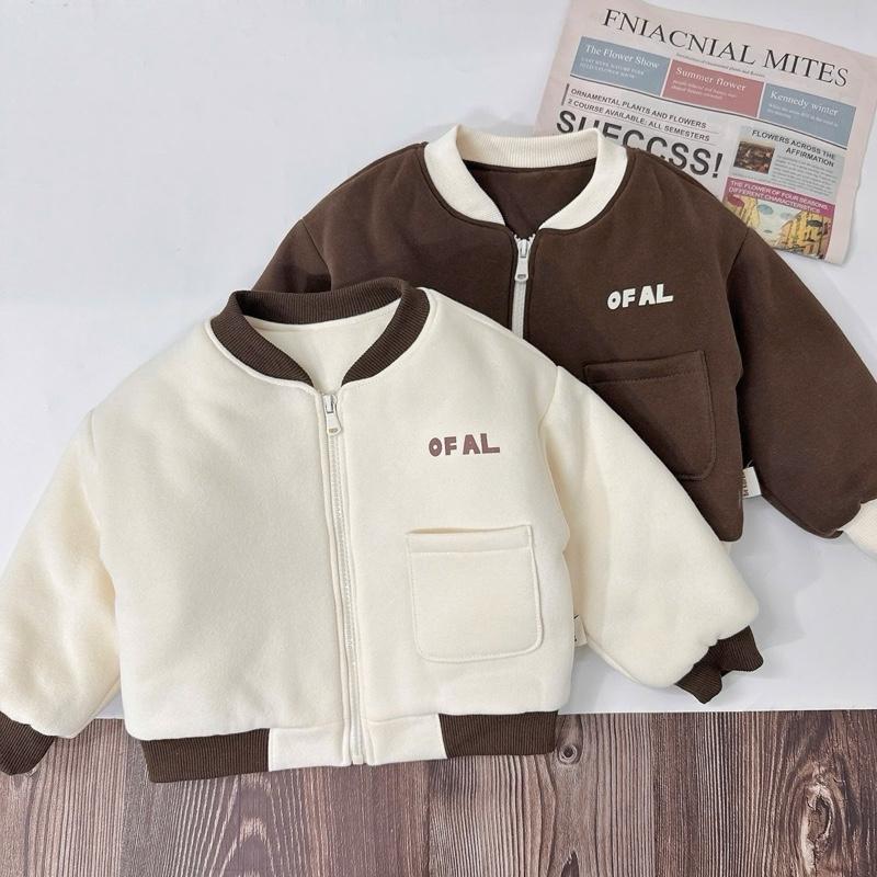 [BeHan] Áo khoác bomber nỉ bông trần bông dày dặn ấm cho bé 8-21kg - 25B164