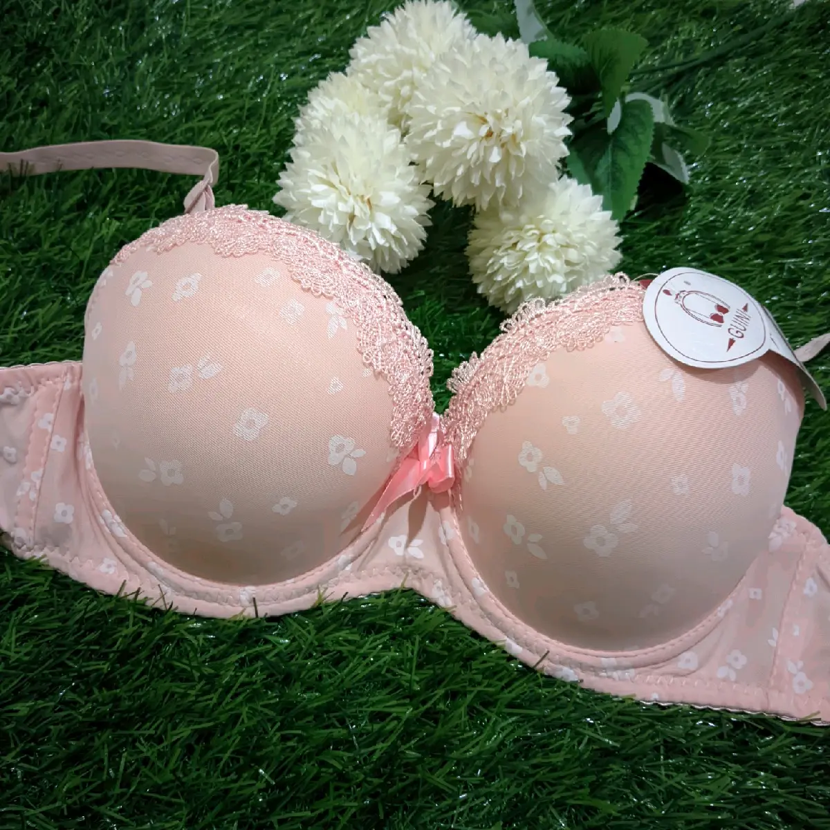 Bra Wanita Bh Busa Tebal Pake Kawat Kancing 3 Bh Cantik Push Up Montok Cup B ke C Lembut  Renda Motif
