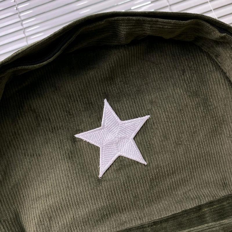Ransel Corduroy starboy unisex | Tas Sekolah Korduroi | Tas Backpack Corduroi Bintang | Tas Punggung Korduroy pria dan wanita | cod tas bintang corduroy 2