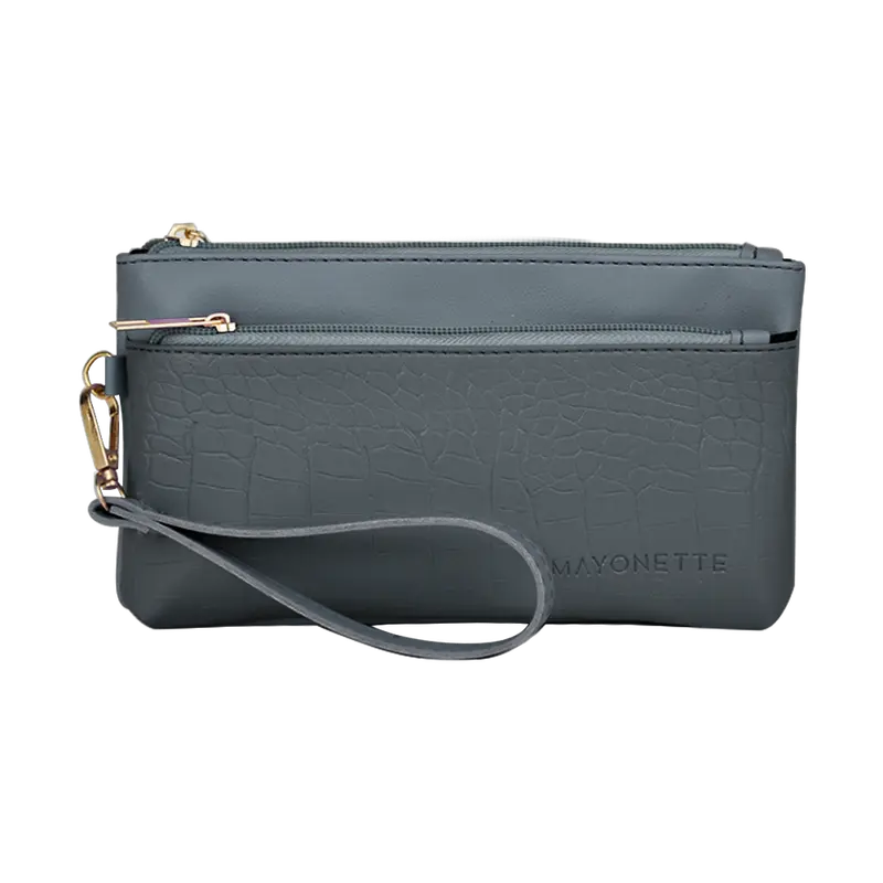 MAYONETTE Lumina Croco Pouch Dompet Wanita Terbaru 2021 Korea Tas Croco Wanita Kulit 4